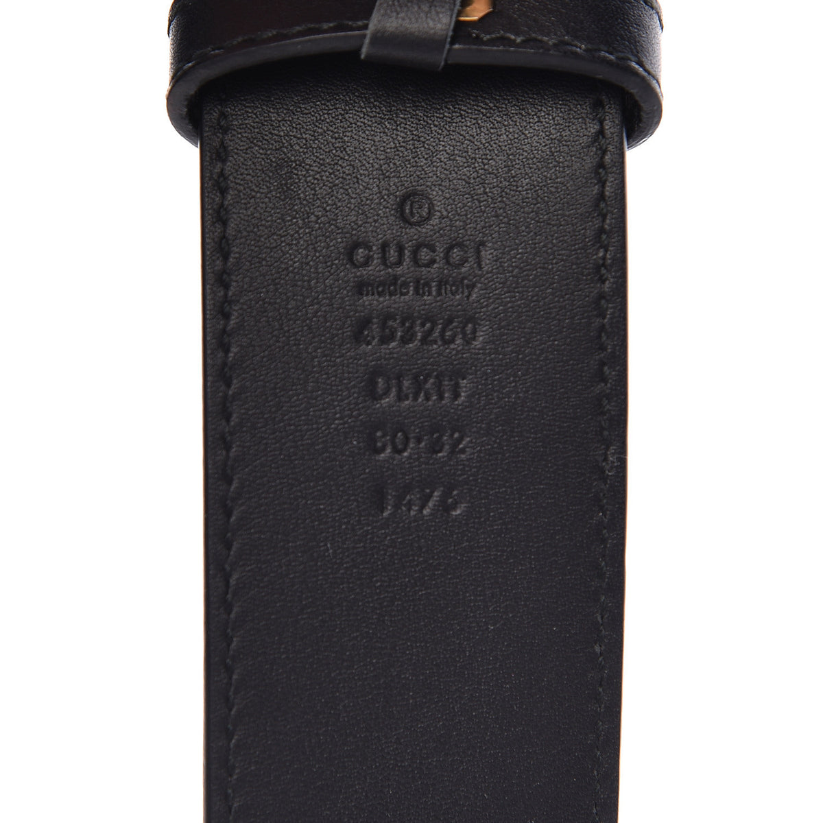 Gucci Moon Calfskin Pearl Double G 40mm Belt 80 32 Black Cream 6 of 6