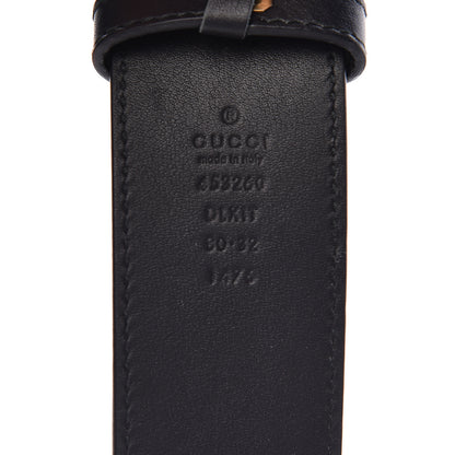 Gucci Moon Calfskin Pearl Double G 40mm Belt 80 32 Black Cream 6 of 6
