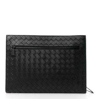 Bottega Veneta Calfskin Intrecciato Document Case Black 1 of 13