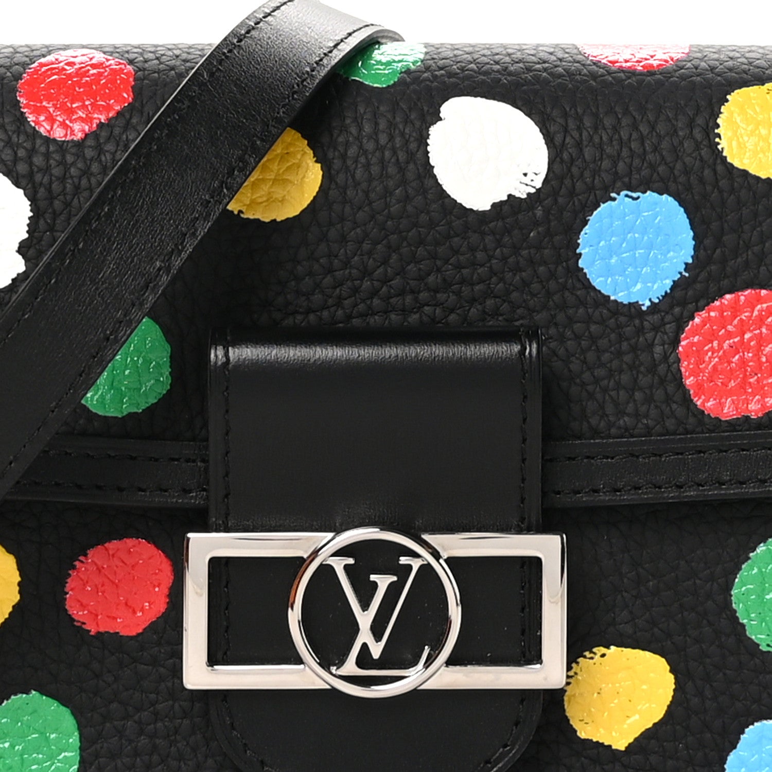 Louis Vuitton LV X YK Taurillon Dots Dauphine Mini Black 9 of 12
