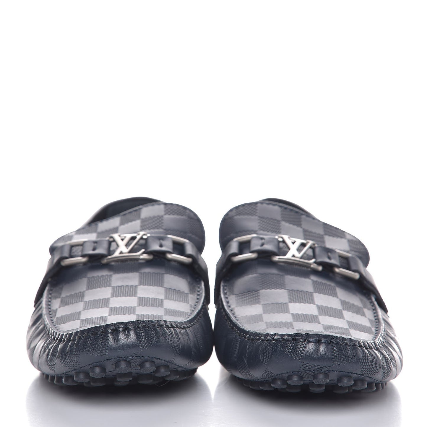 Men's Damier Infini Hockenheim Moccasin Loafers 13 Cosmos