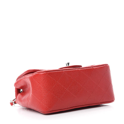 Chanel Caviar Quilted Mini Square Flap Red 4 of 11
