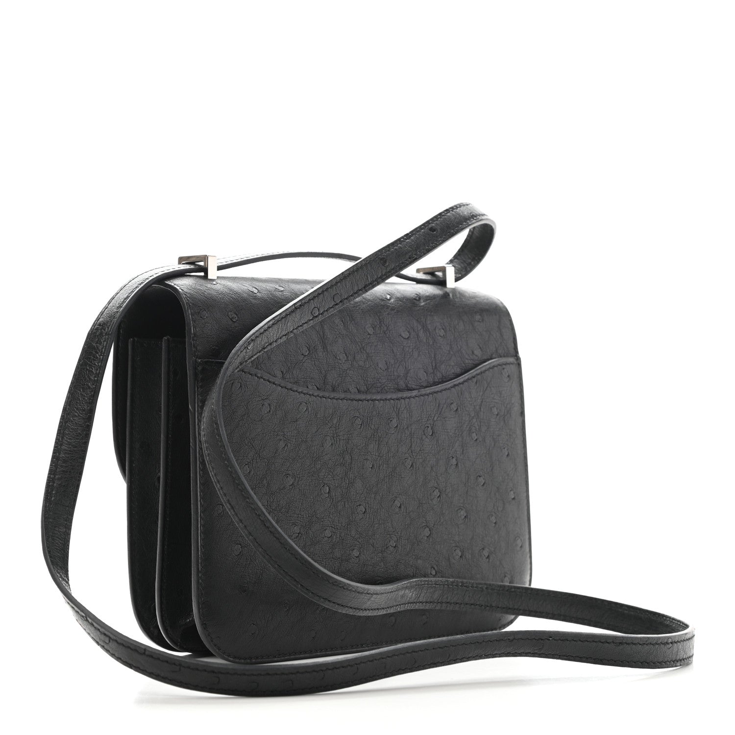 Hermes Ostrich Constance 18 Black 3 of 12