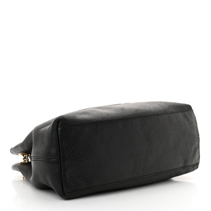 Gucci Pebbled Calfskin Medium Soho Chain Shoulder Bag Black 4 of 22