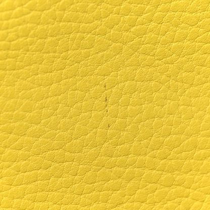 Alexander McQueen Grainy Calfskin Padlock Skull Clutch Yellow 12 of 14