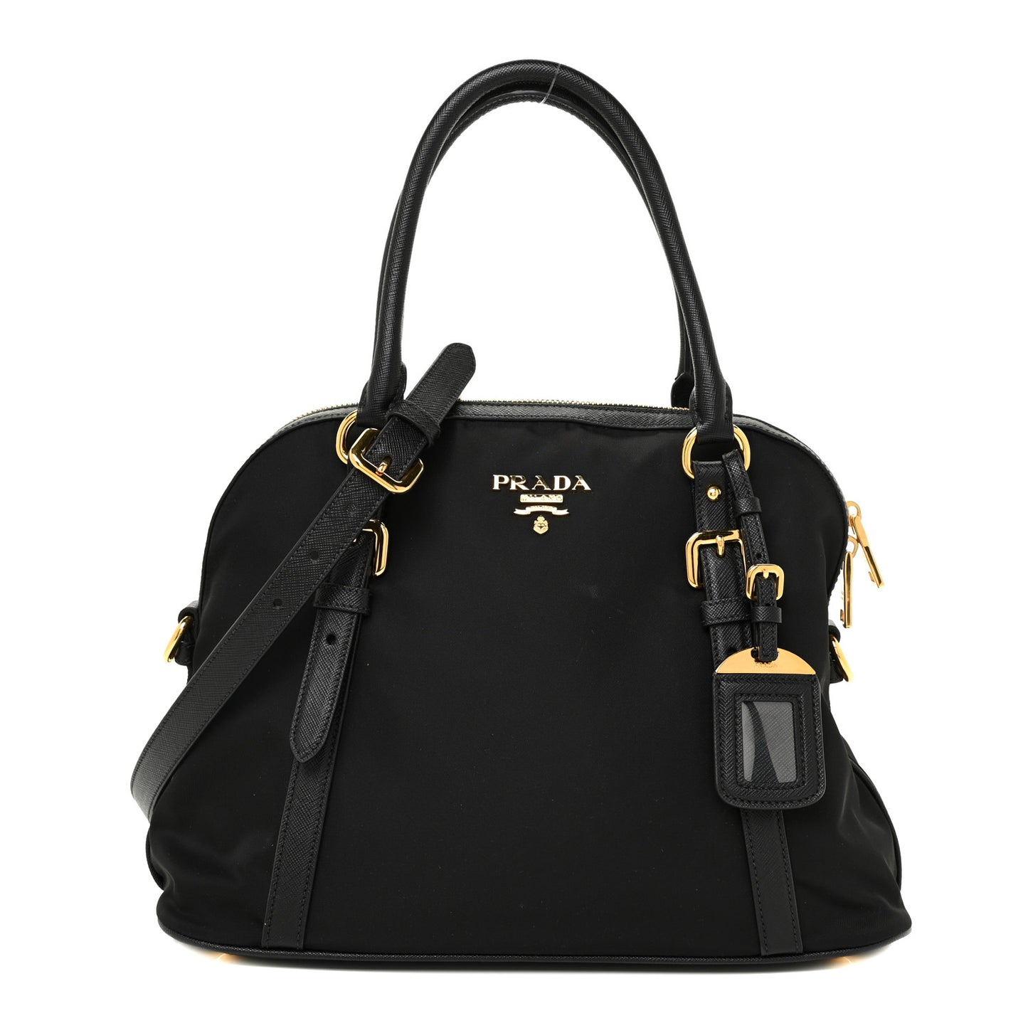 Tessuto Nylon Saffiano Tote Black