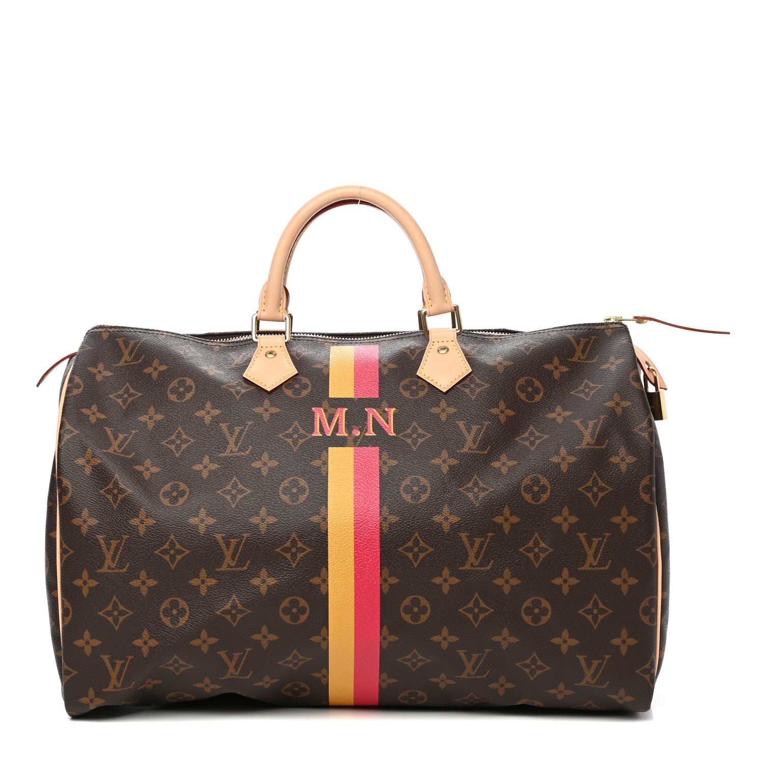Louis Vuitton Monogram My LV Heritage Speedy 40 Yellow Fuchsia 1 of 9