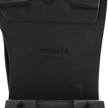 Hermes Glossed Calfskin Funk Ankle Boots 38.5 Black 6 of 10