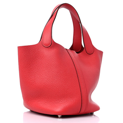 Hermes Taurillon Clemence Picotin Lock 18 PM Bougainvillea 3 of 9