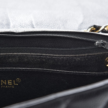 Chanel Caviar Quilted Jumbo Single Flap Black 14 of 21