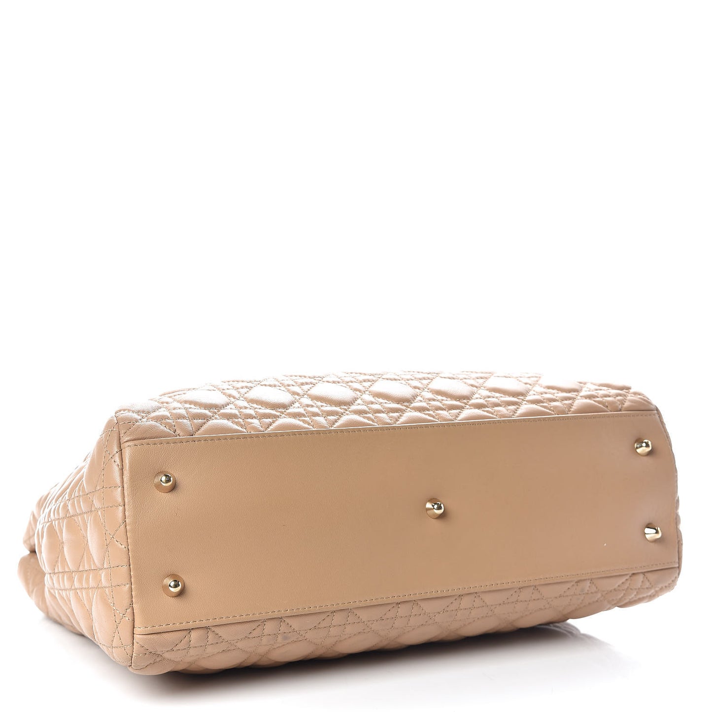 Lambskin Cannage Large Dior Soft Shopping Tote Beige