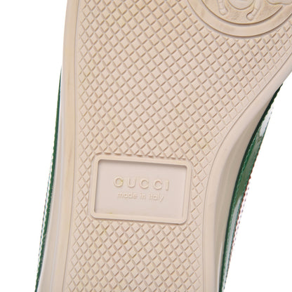 Gucci Patent Crystal Web GG Womens Falacer Sneakers 39 Mystic White New Shamarock Red 9 of 18