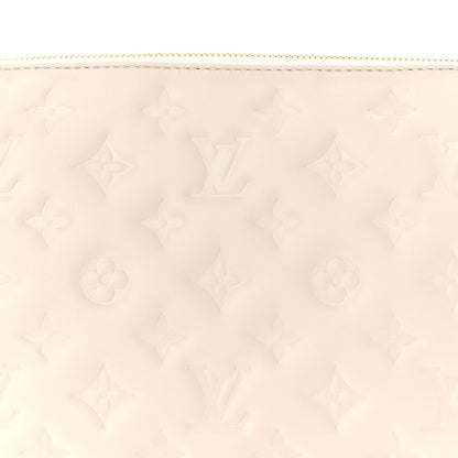 Louis Vuitton Lambskin Embossed Monogram Coussin PM Beige Cream 7 of 10