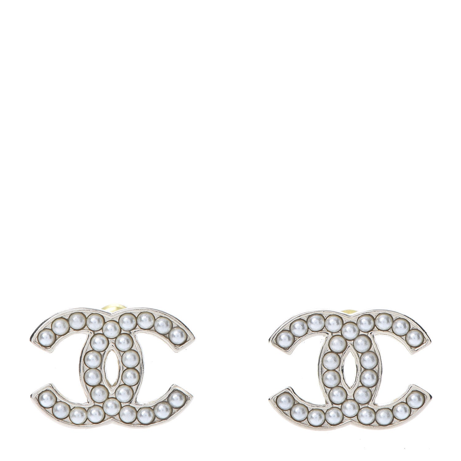 Chanel Pearl CC Earrings Gold 1 of 5