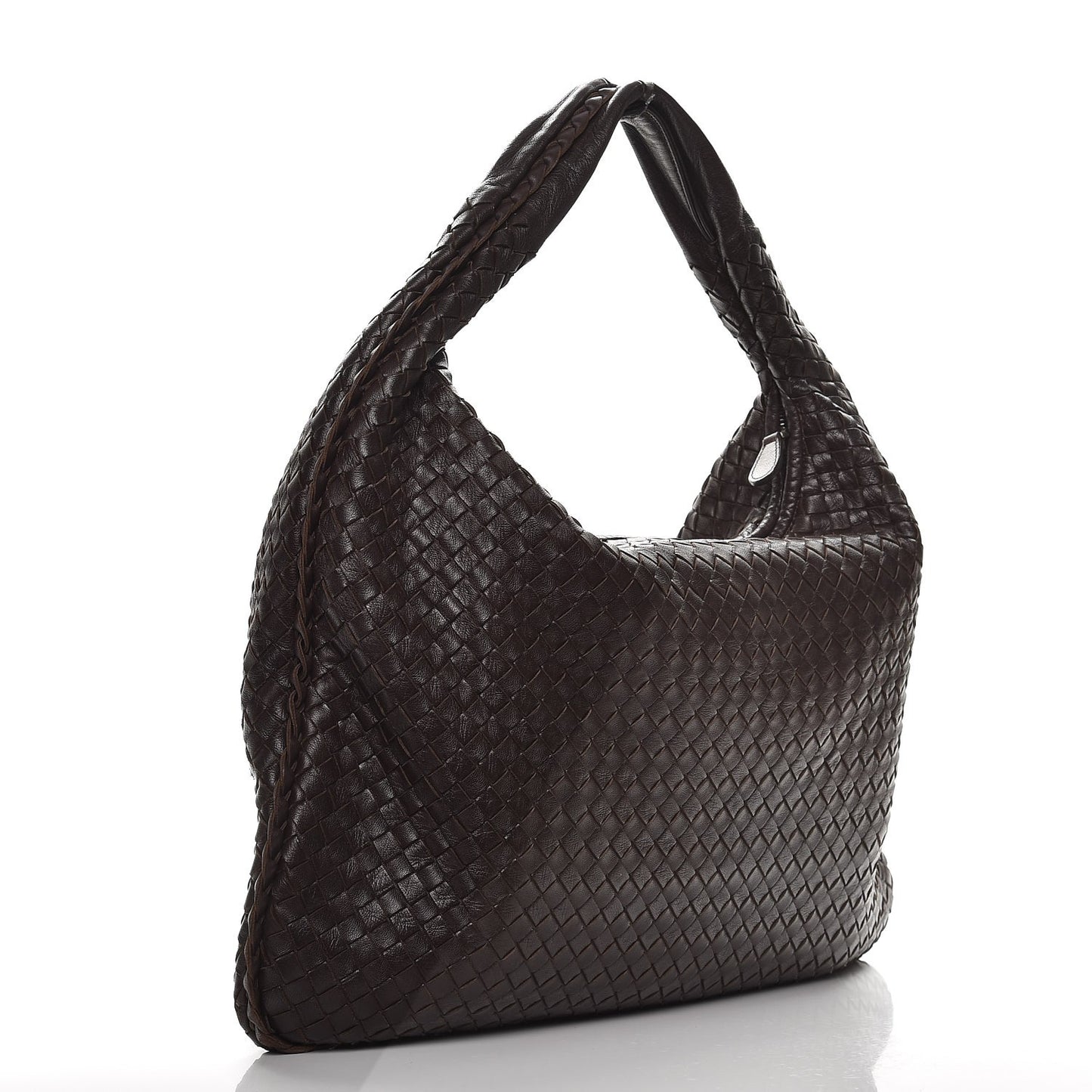 Nappa Intrecciato Large Veneta Hobo Ebano