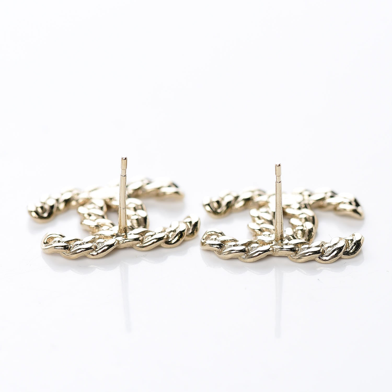 Chanel Crystal Pearls Coronation CC Earrings Gold 3 of 5