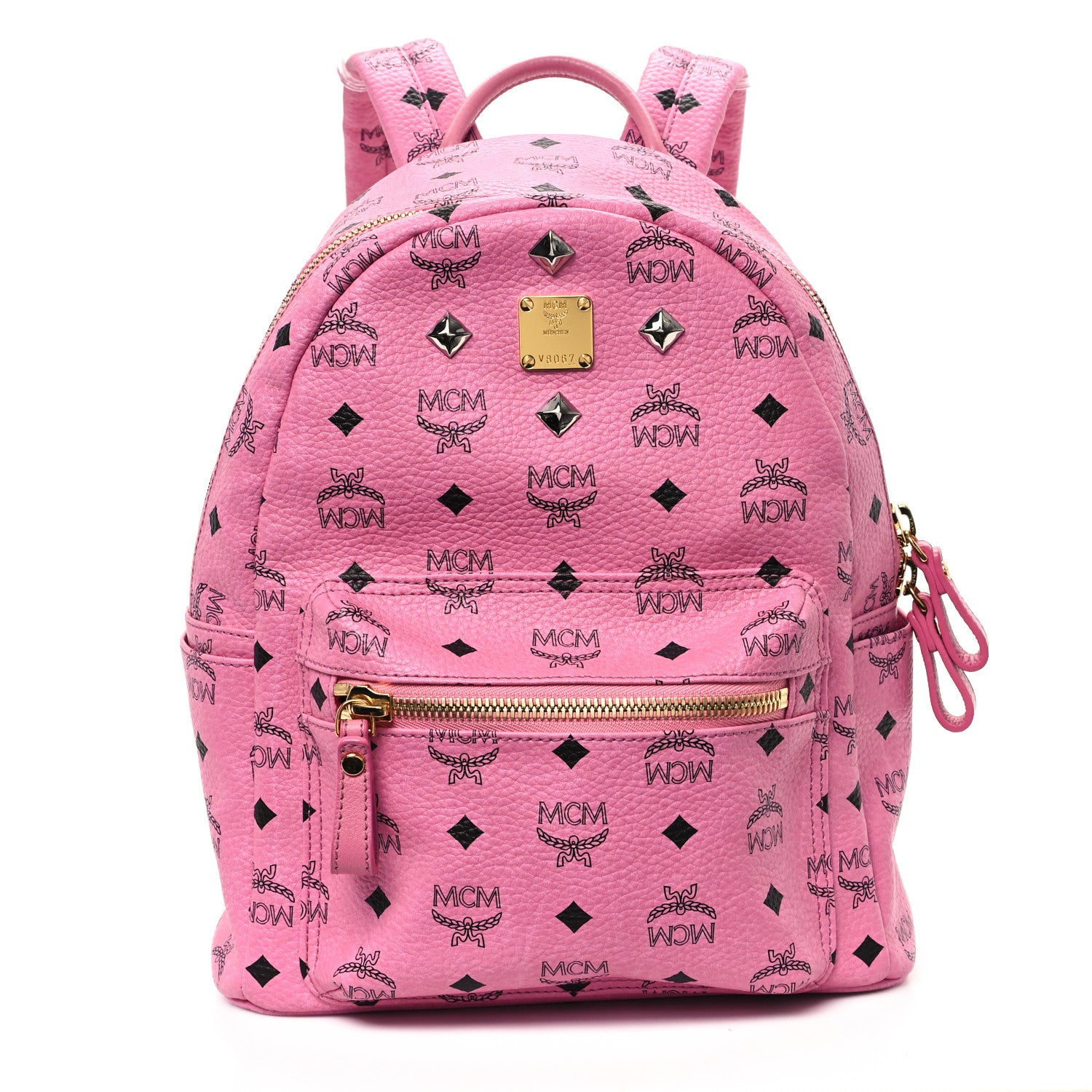MCM Visetos Small Sprinkle Stud Stark Backpack Pink 1 of 12