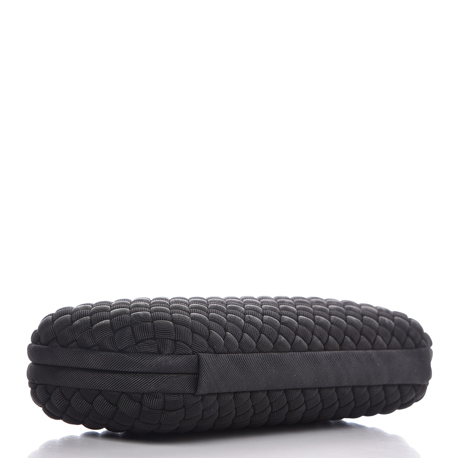 Bottega Veneta Satin Intreccio Impero Stretch Knot Clutch Black 4 of 8