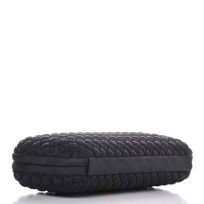 Bottega Veneta Satin Intreccio Impero Stretch Knot Clutch Black 4 of 8
