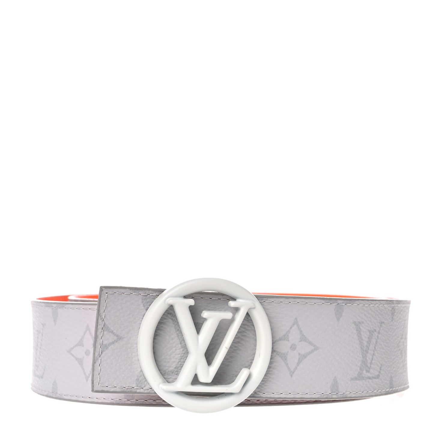 Calfskin Monogram 40mm LV Circle Reversible Belt 95 38 Antarctica