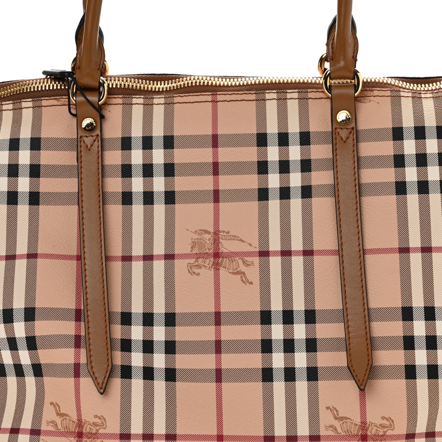 Burberry Haymarket Check Medium Salisbury Tote Camel 9 of 11