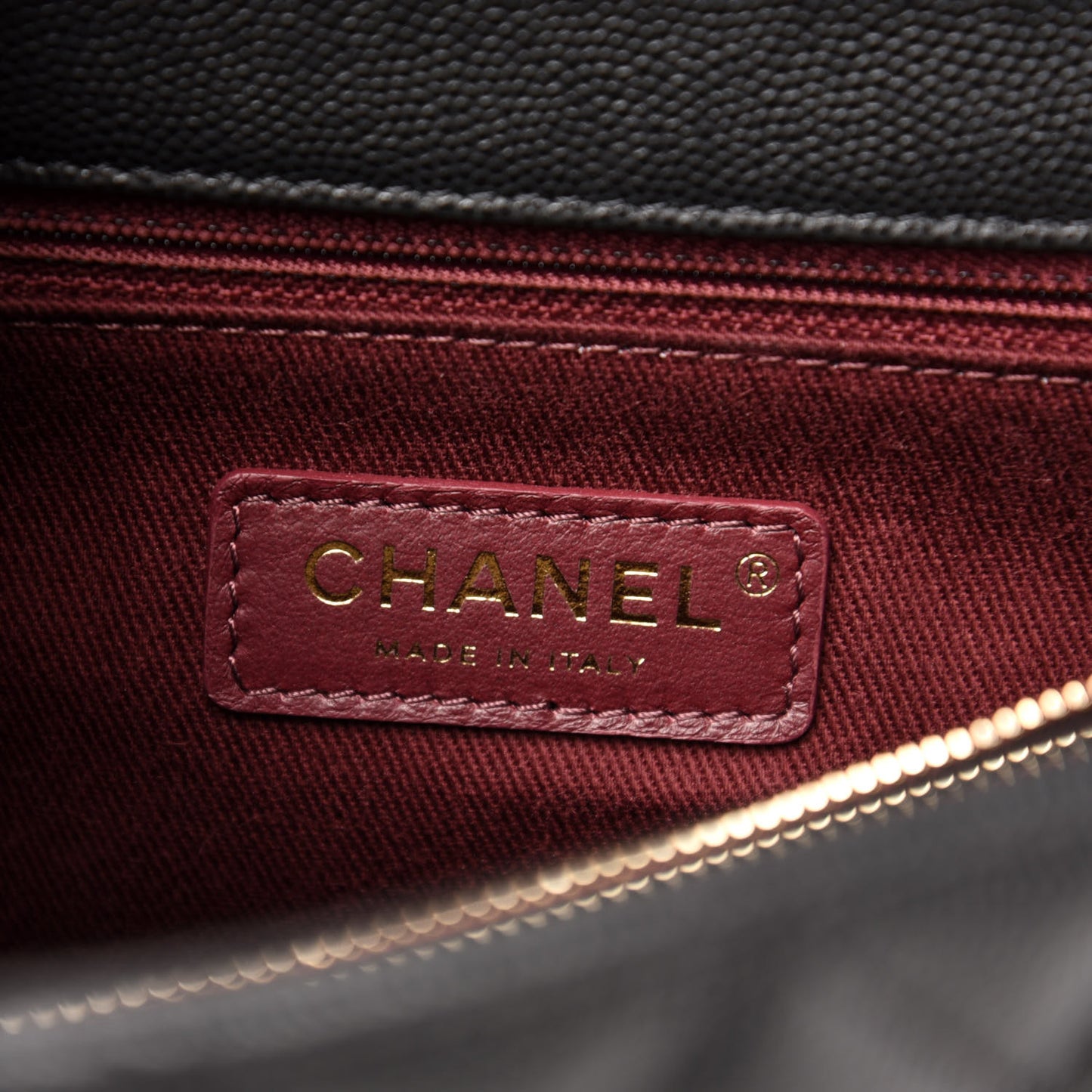 Caviar Quilted Small Coco Handle Flap Black