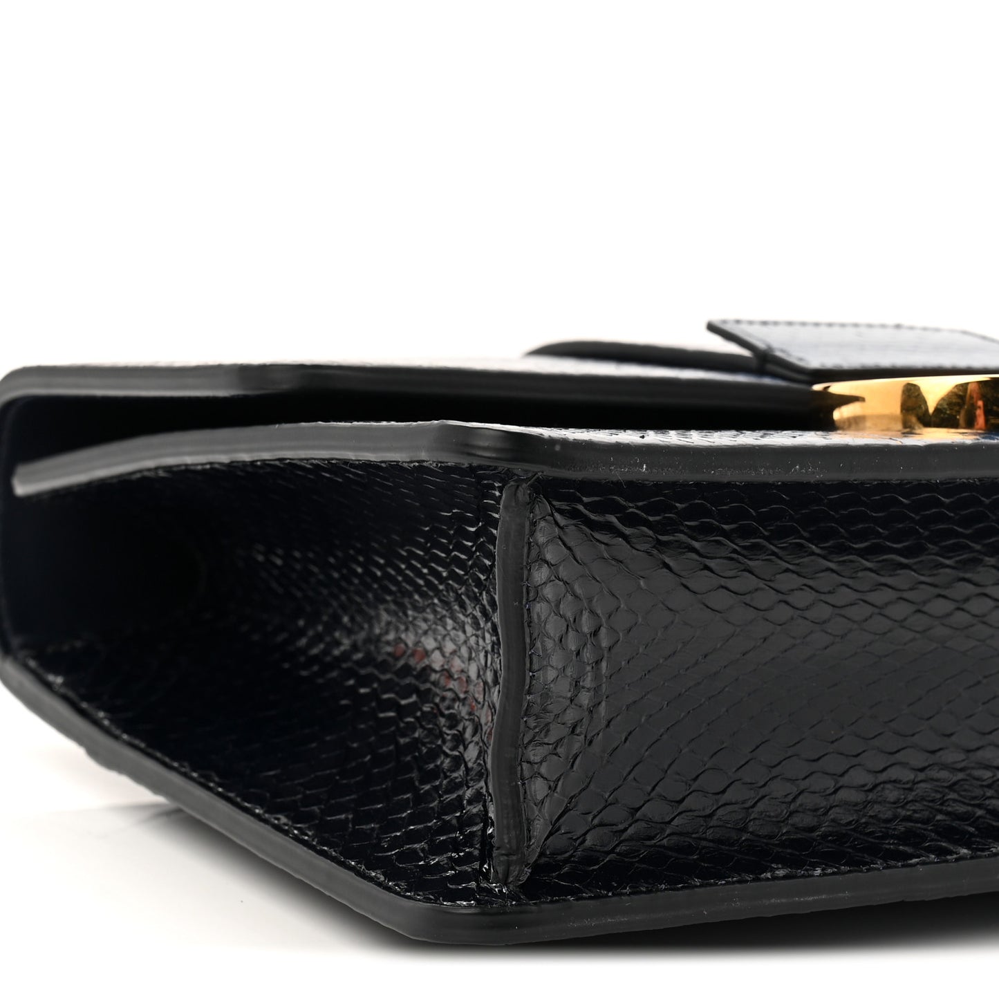 Snakeskin 30 Montaigne Flap Bag Blue