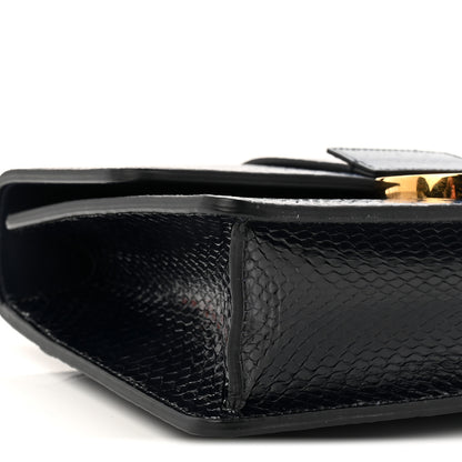 Christian Dior Snakeskin 30 Montaigne Flap Bag Blue 8 of 9