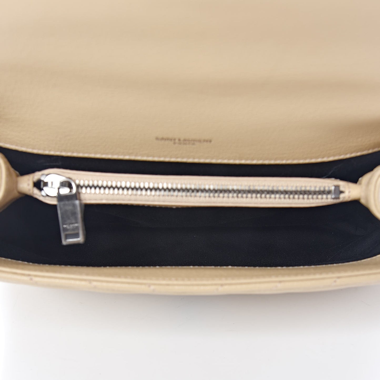 Sheepskin Matelasse Monogram Medium College Bag Beige