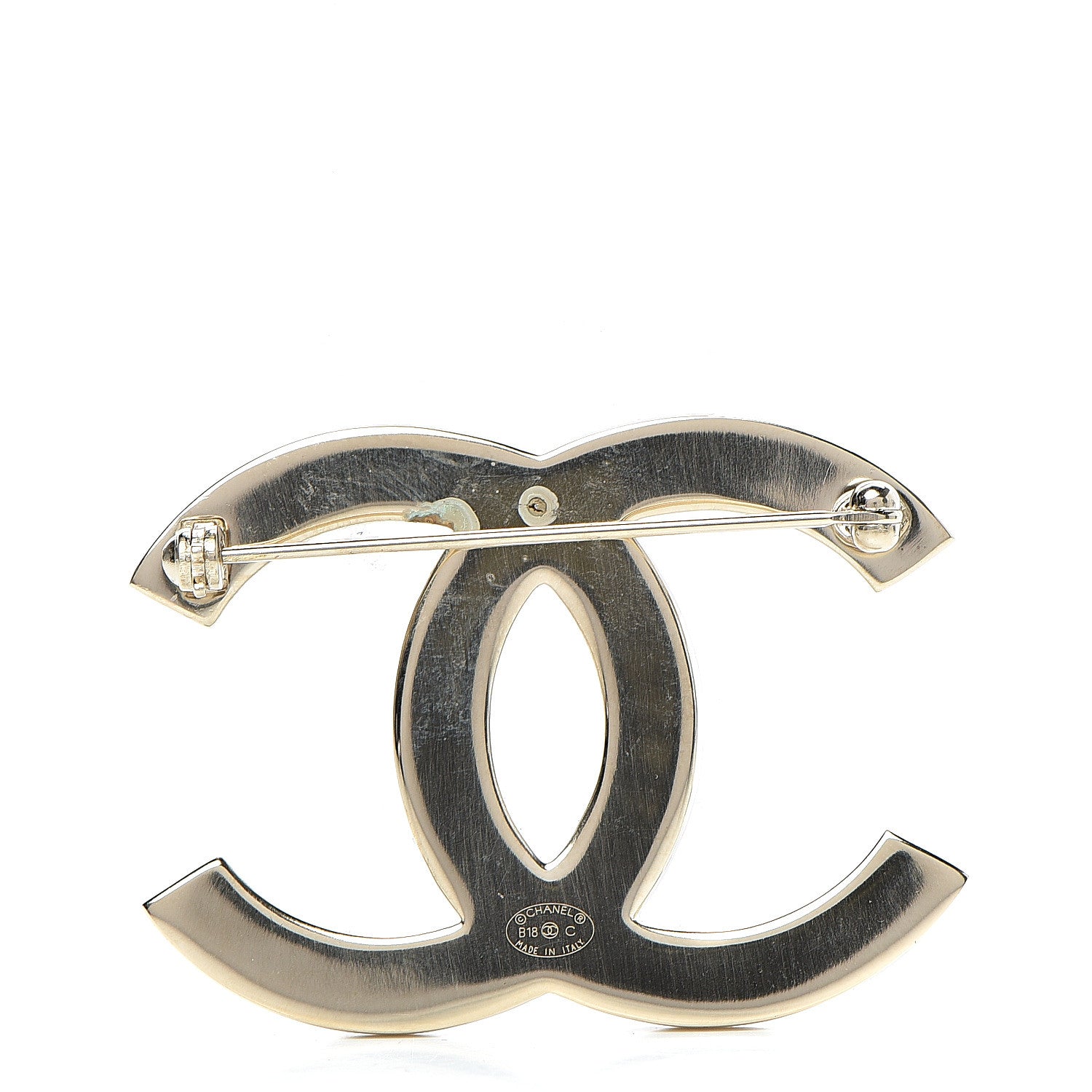 Chanel Baguette Crystal Quilted CC Brooch Gold 3 of 7