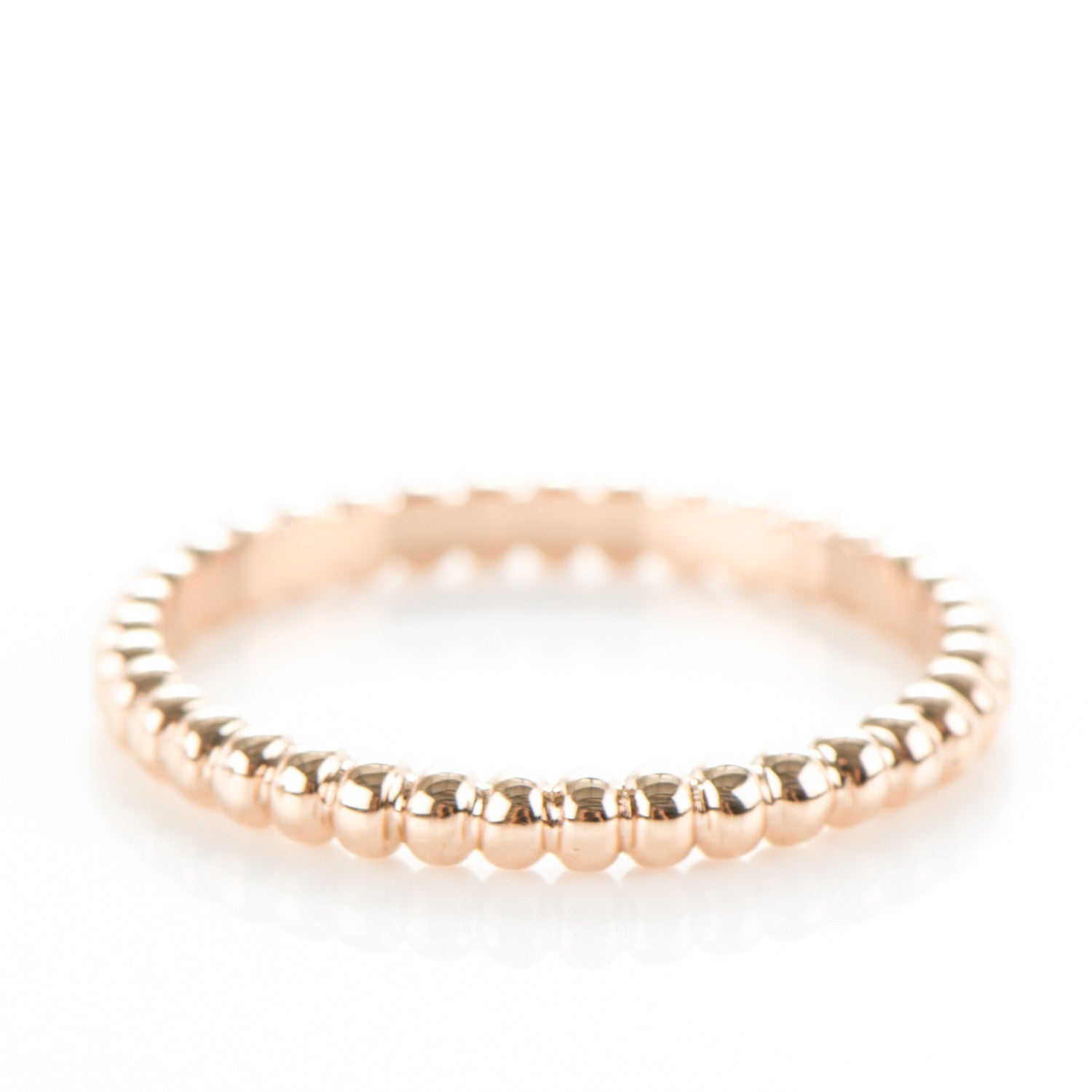 Van Cleef & Arpels 18K Rose Gold Small Perlee Ring 53 6.5 3 of 5