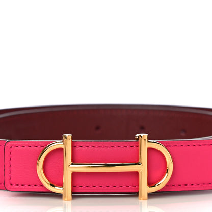 Hermes Swift Epsom 24mm Gamma Belt 75 Rose Mexico Rouge H 3 of 9