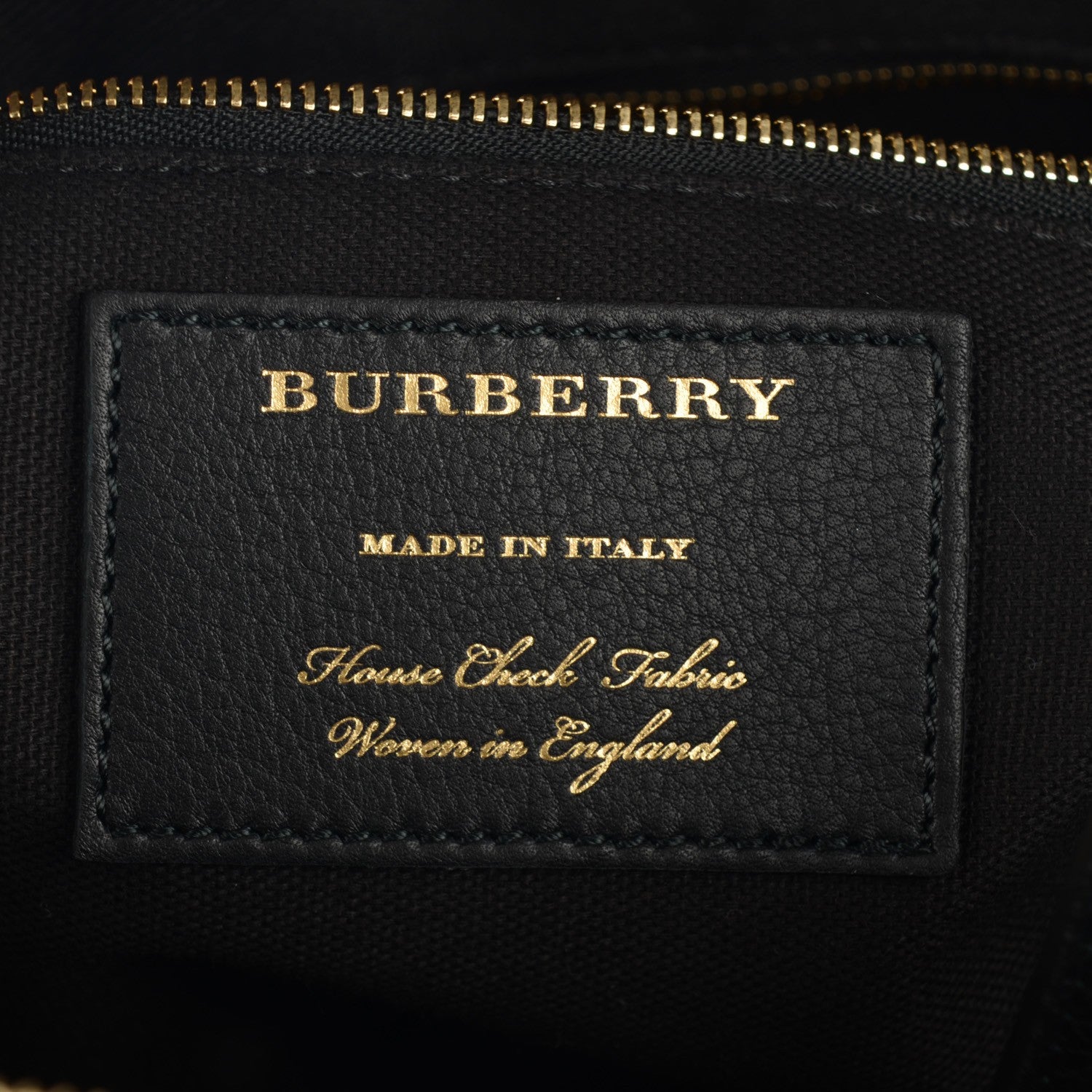 Burberry Derby Calfskin House Check Medium Welburn Tote Black 5 of 9