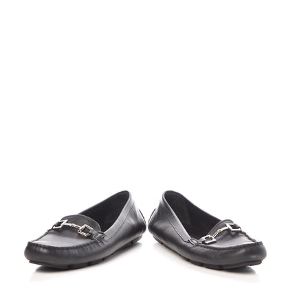 Gucci Calfskin Womens Driver Loafers 38 Black 7 of 12