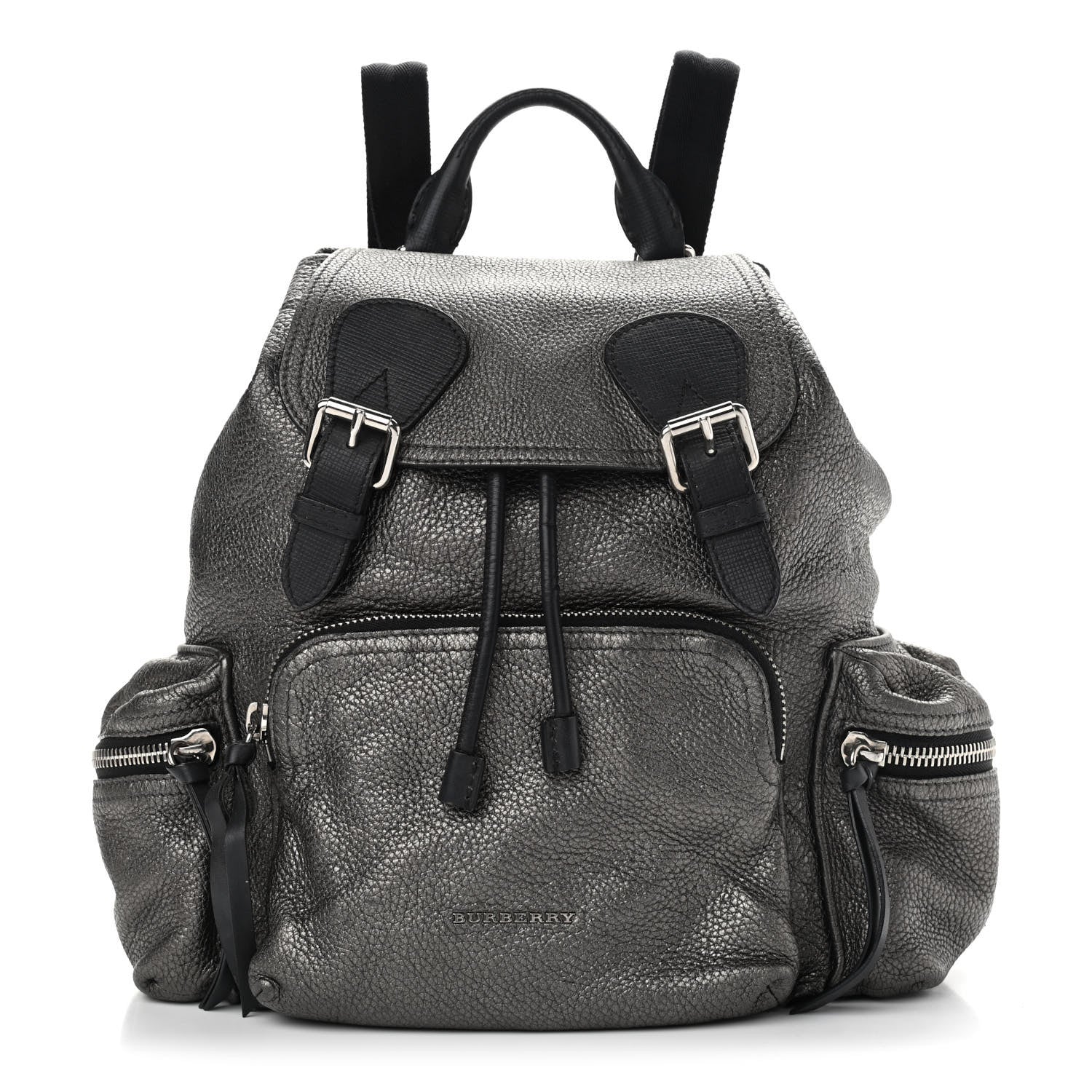Burberry Metallic Deerskin Medium Rucksack Backpack Dark Grey 1 of 14