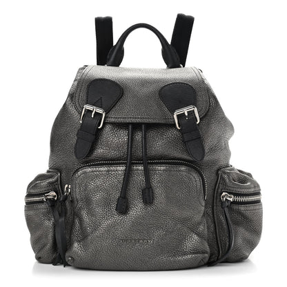 Burberry Metallic Deerskin Medium Rucksack Backpack Dark Grey 1 of 14