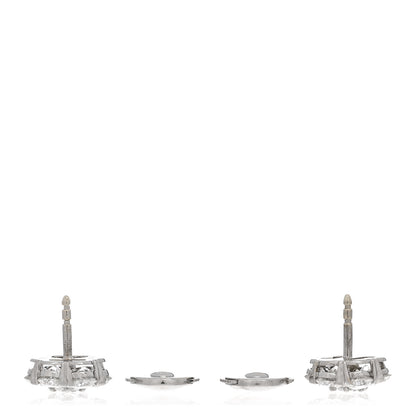 Van Cleef & Arpels 18K White Gold Diamond Large Fleurette Earrings 3 of 4