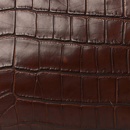 Fendi Crocodile Large Peekaboo Iconic Satchel Brown 10 of 16