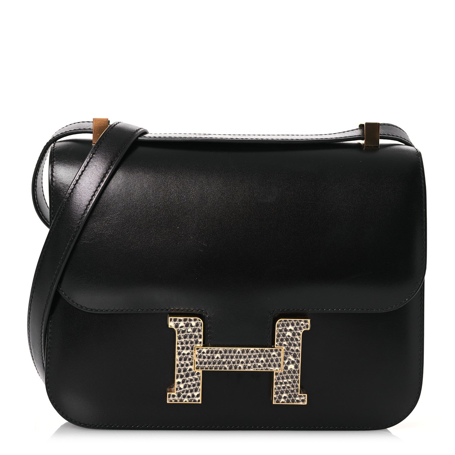 Hermes Box Lizard Constance 1-24 Black Ombre 1 of 16