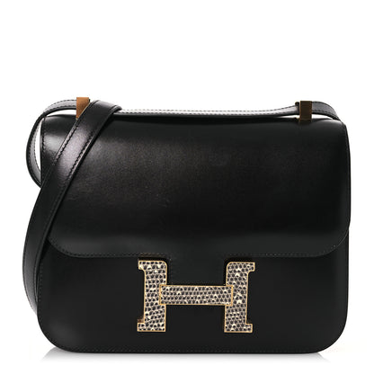 Hermes Box Lizard Constance 1-24 Black Ombre 1 of 16