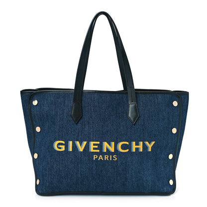 Givenchy Denim Medium Logo Bond Shopper Tote Blue 1 of 11