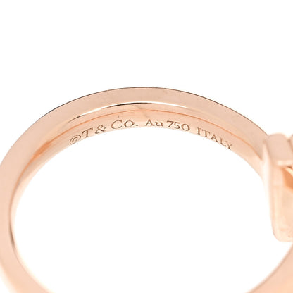Tiffany 18K Rose Gold Diamond 2.5mm T T1 Ring 45 3.25 4 of 5