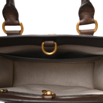 Gucci GG Supreme Monogram Textured Dollar Calfskin Web Medium Ophidia Tote Bag Beige Ebony 5 of 10