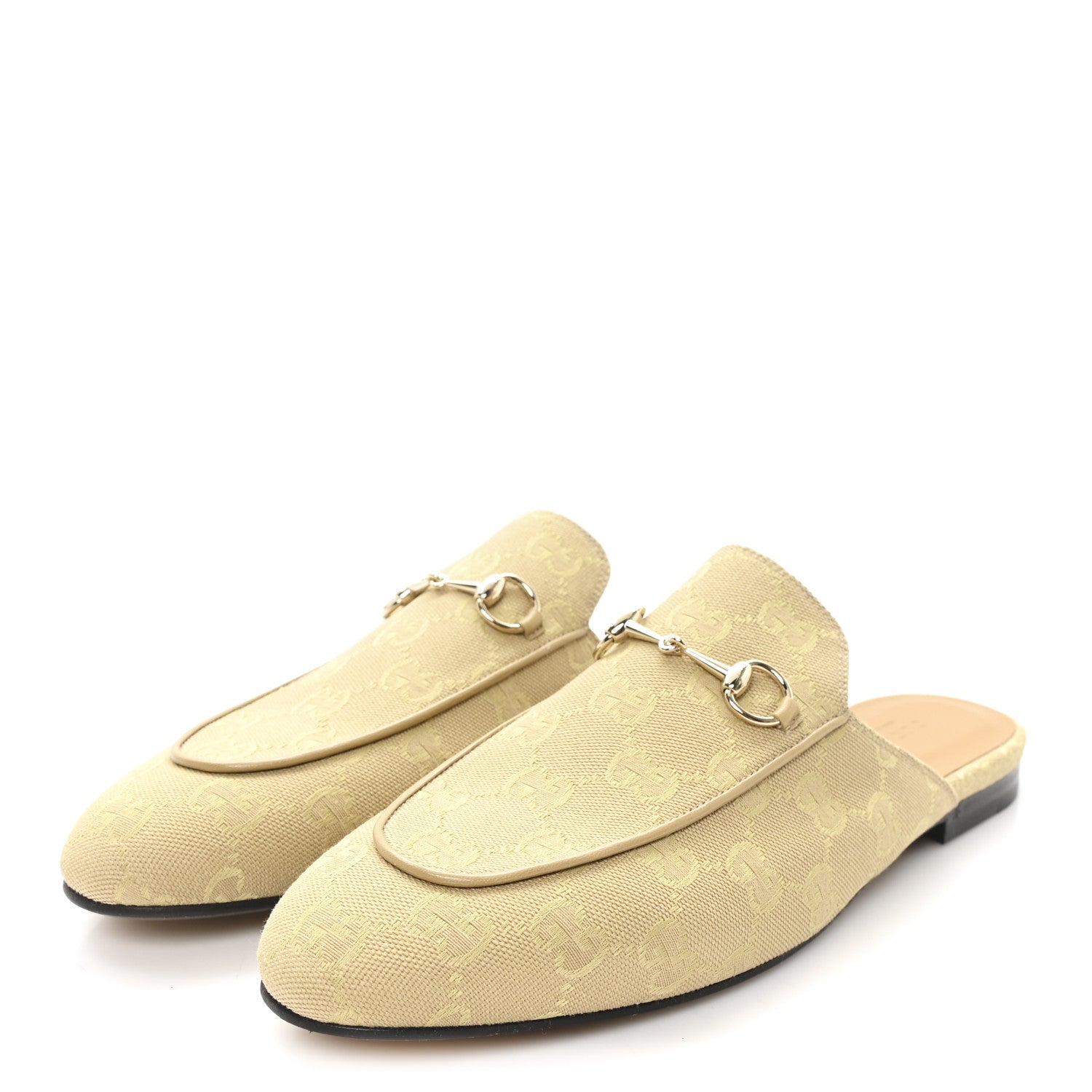 Gucci GG Monogram Canvas Womens Princetown Slippers 40.5 Egypt Salt 4 of 10