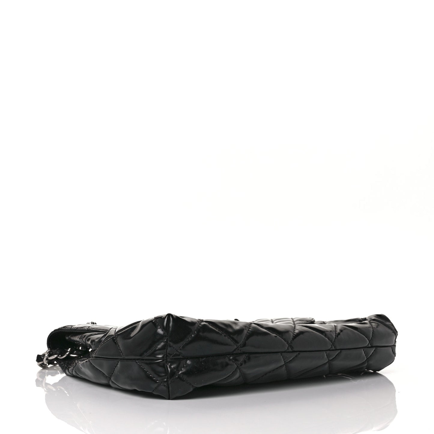 Vinyl Quilted In The Business Flap Bag Black