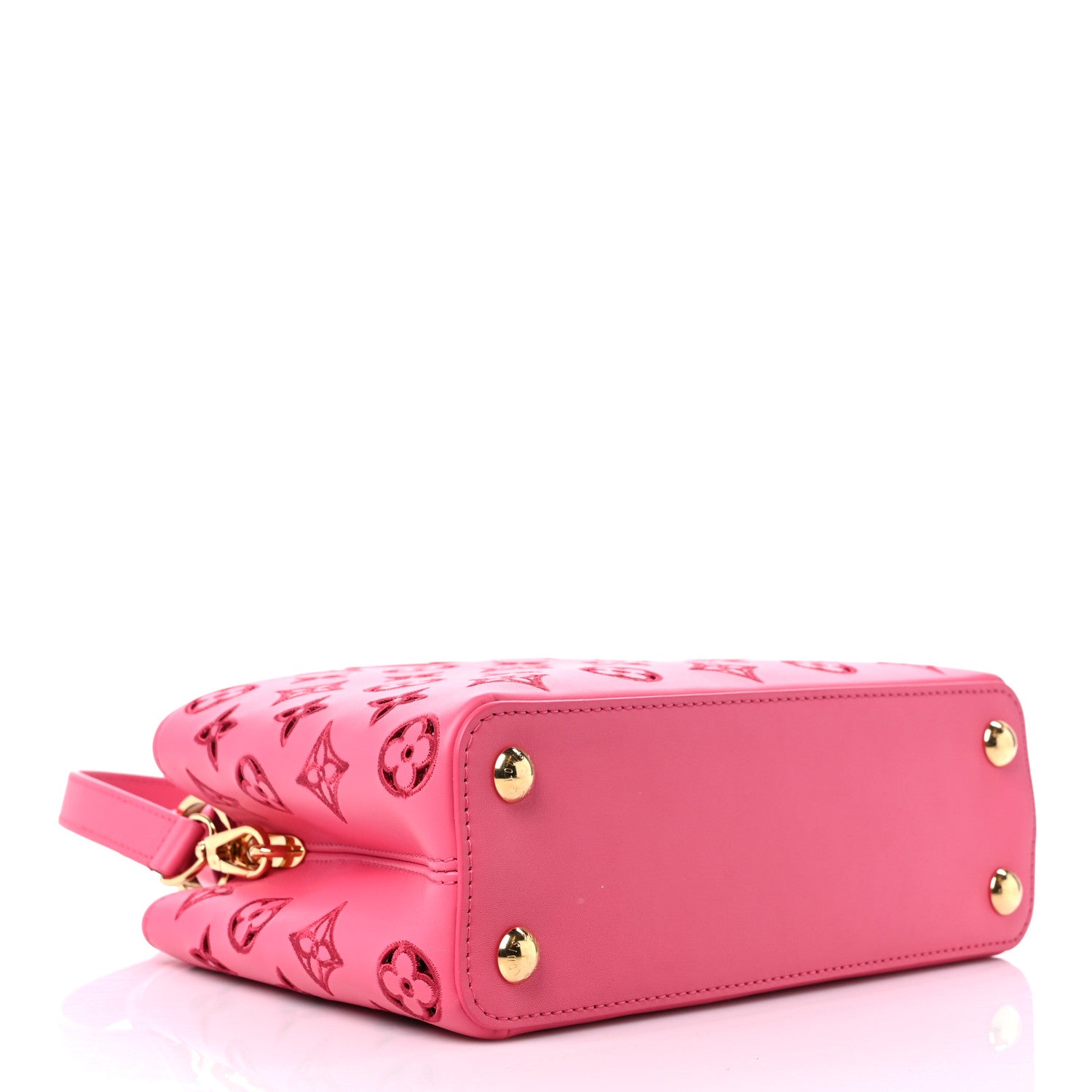 Louis Vuitton Calfskin LV Broderie Anglaise Capucines BB Pink 4 of 8