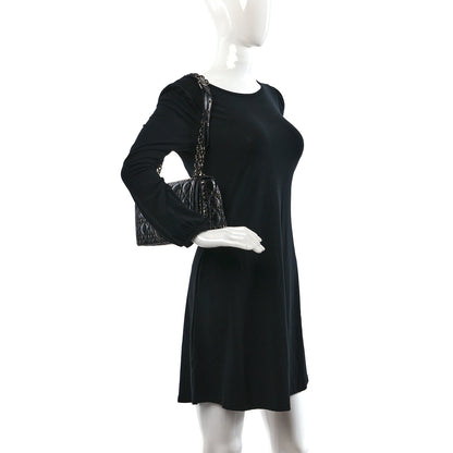 Christian Dior Crinkled Patent Lambskin Cannage Medium Caro Bag Black 2 of 11
