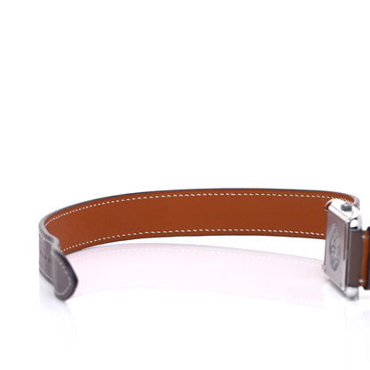 Hermes Stainless Steel Swift 29mm Cape Cod Double Tour Quartz Watch Etoupe 7 of 9