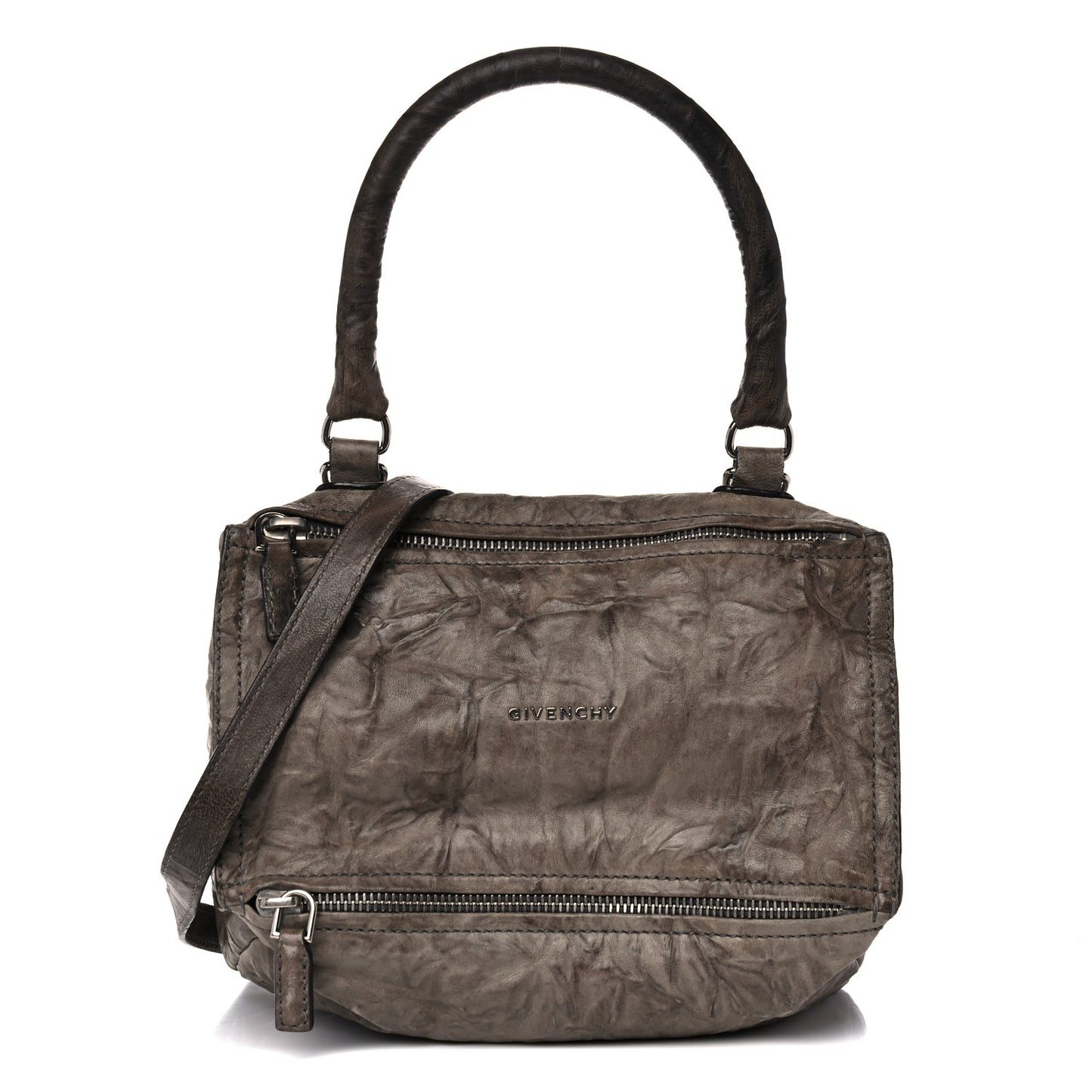 Tumbled Sheepskin Small Pandora Charcoal