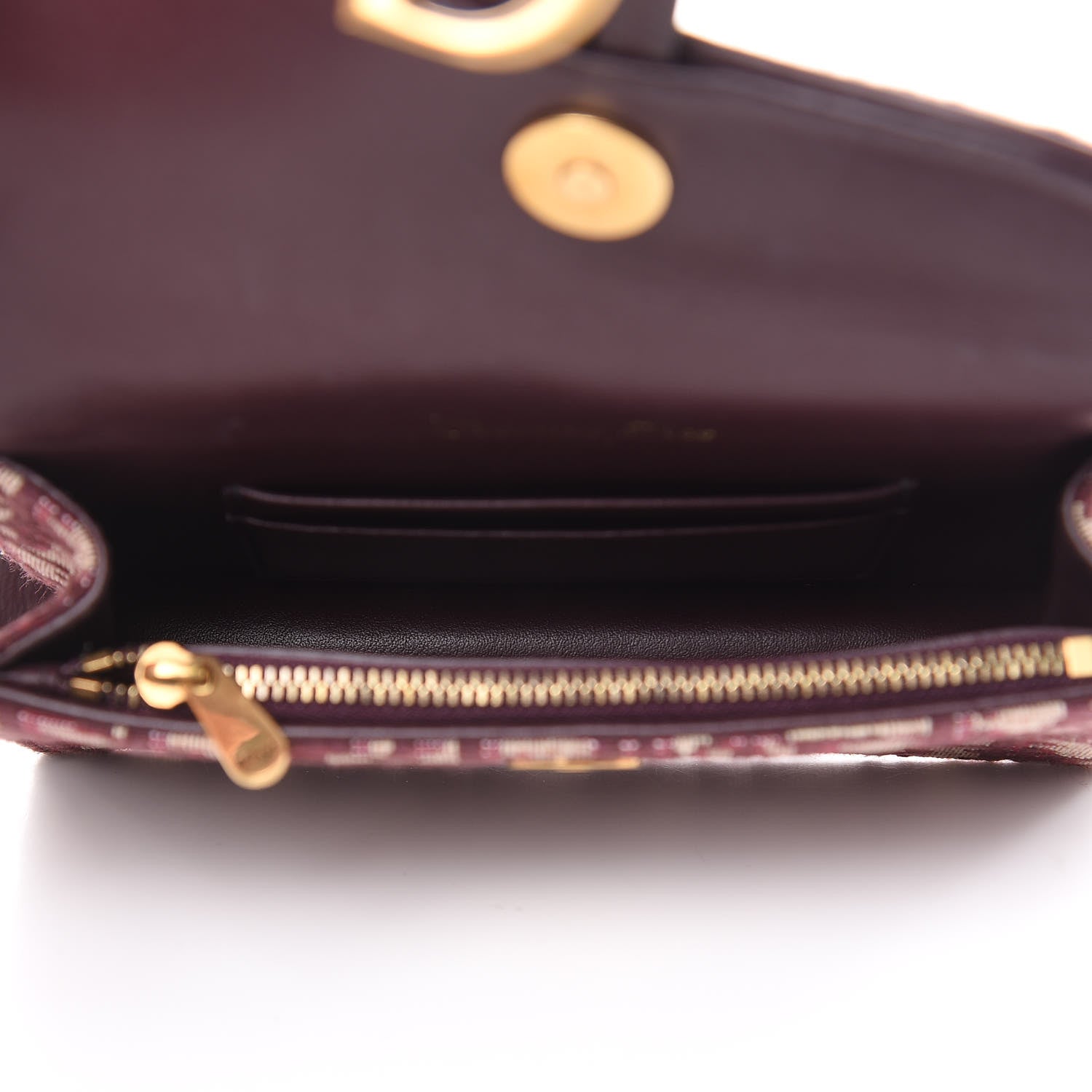 Christian Dior Oblique Saddle Belt Bag Bordeaux 6 of 11